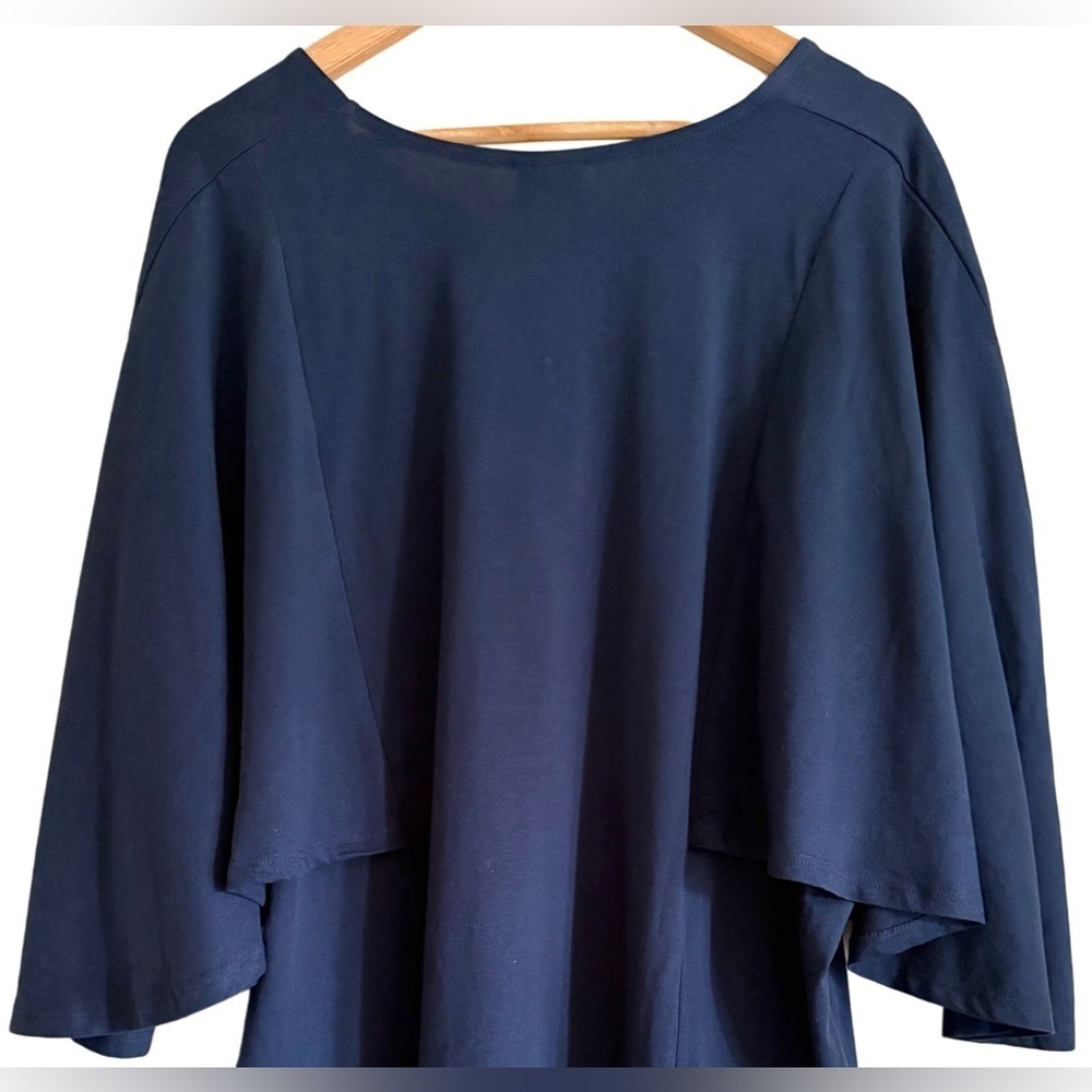 PURE BY ULLA POPKEN Organic Cotton Lightweight Boxy Batwing Sleeve Top 20/22 NWT - Picture 9 of 12